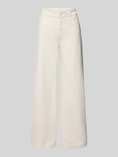Christian Berg Woman Flared Cut Jeans mit Eingrifftaschen Offwhite 2