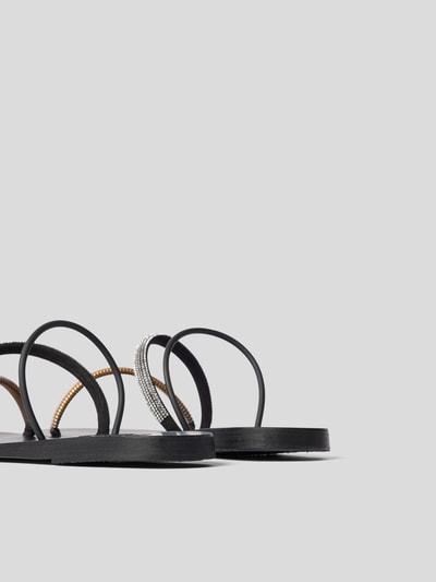 Ancient Greek Sandals Pantoletten mit Strasssteinbesatz Schwarz 3