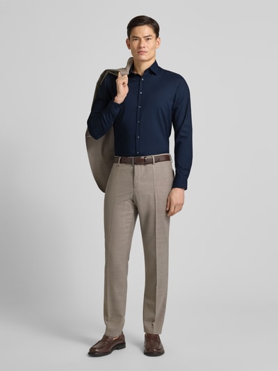 Jake*s Slim Fit Business-Hemd mit Kentkragen Marine 1