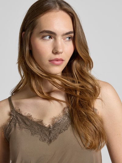 FREE/QUENT Top met kant Taupe - 3