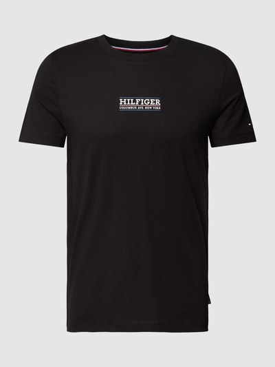 Tommy Hilfiger T-shirt met labelprint Zwart - 2