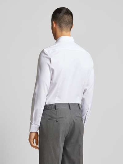 Jake*s Slim Fit Business-Hemd mit Knopfleiste Weiss 5