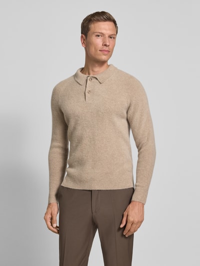 FTC-Cashmere Kaschmirpullover mit Kentkragen Sand 4