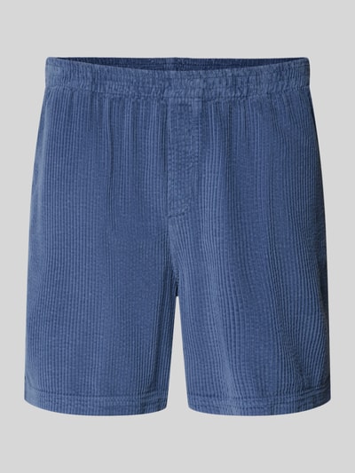 Produktfoto, Shorts mit elastischem Bund Modell 'PADOW' von American Vintage, reine Baumwolle, blau, strukturierte Oberfläche, Loose Fit