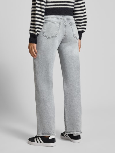 Noisy May Wide Leg Jeans im Used-Look Modell 'YOLANDA' Hellgrau 5