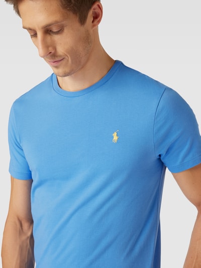 Polo Ralph Lauren T-shirt met labelstitching Oceaanblauw - 3