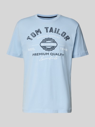 Tom Tailor Regular Fit T-Shirt aus reiner Baumwolle Hellblau 2