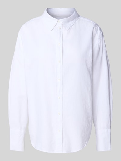 Gina Tricot Bluzka koszulowa lniana o kroju regular fit z listwą guzikową na całej długości Biały 2