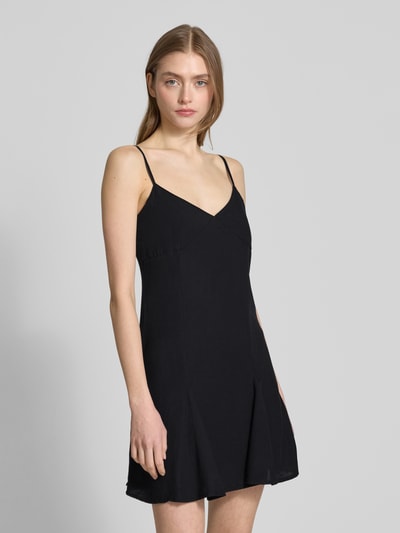 Review Minikleid mit Spaghettiträgern Black 4