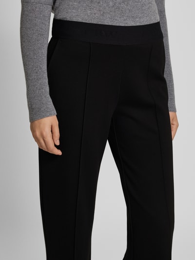 Christian Berg Woman Regular fit stoffen broek met vaste persplooien Zwart - 3