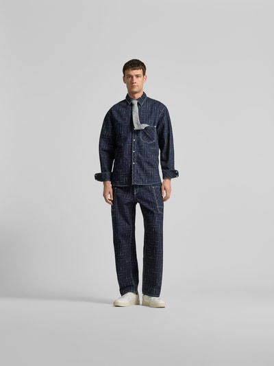 Kenzo Regular Fit Jeanshemd in Denim-Optik Dunkelblau 1