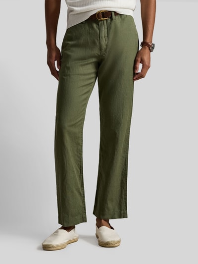 Polo Ralph Lauren Chino aus Leinen-Baumwoll-Mix Oliv 4