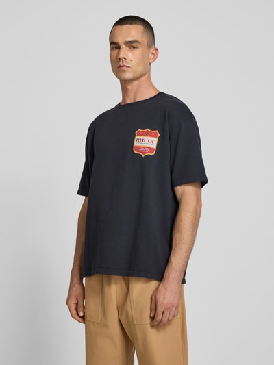 RHUDE Relaxed Fit T-Shirt mit Logo-Print Black 4