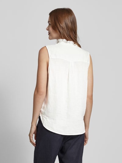 Tommy Hilfiger Linnen blousetop met ruches Wit - 5