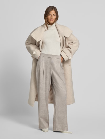 s.Oliver BLACK LABEL Bundfaltenhose mit Gummizugbund Hellgrau 1