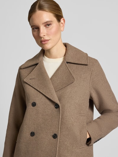 Selected Regular Fit Mantel aus Woll-Mix Modell 'ZIA-ALMA' Taupe 3