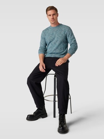 Scotch & Soda Sweter z dzianiny z efektem melanżu Zielony 1