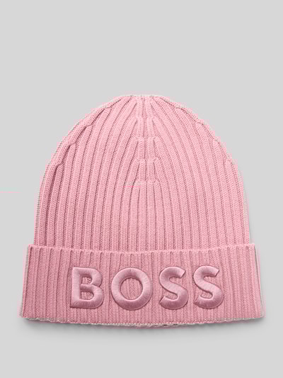 BOSS Beanie aus reiner Schurwolle Modell 'LARA_HAT' Rose 1