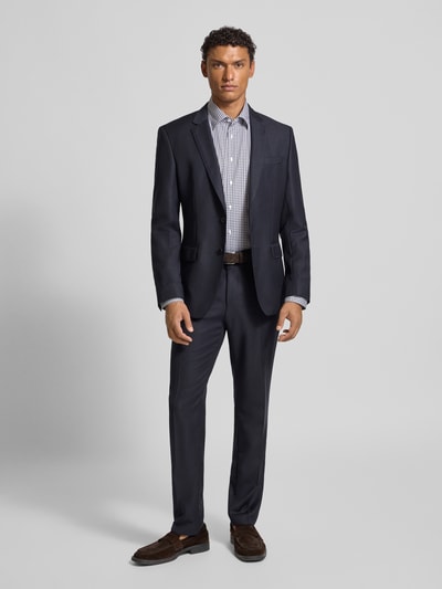 SEIDENSTICKER REGULAR FIT Regular fit zakelijk overhemd met kentkraag en borstzak Marineblauw - 1