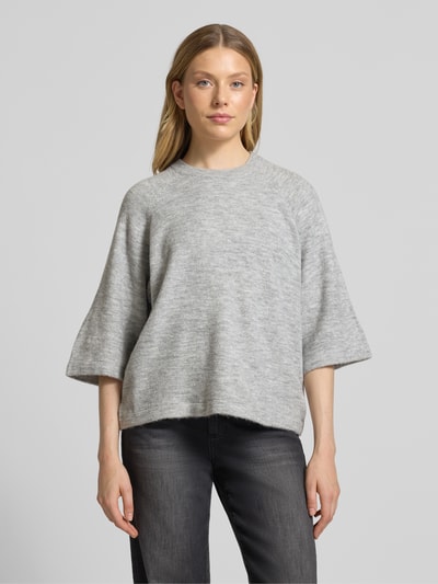 Soyaconcept Strickpullover mit 1/2-Arm Modell 'ORLEAN' Hellgrau Melange 4