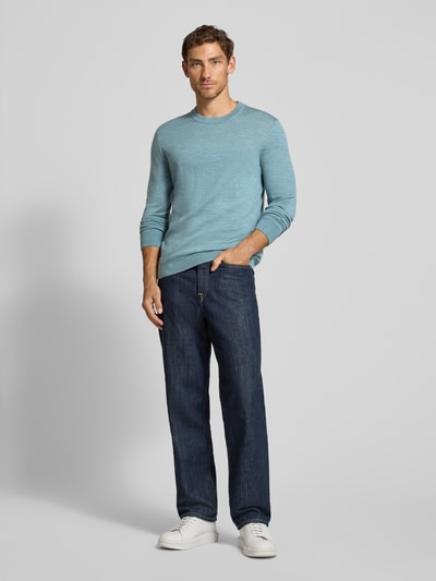 Jake*s Studio Men Regular Fit Pullover aus reiner Wolle Khaki 1