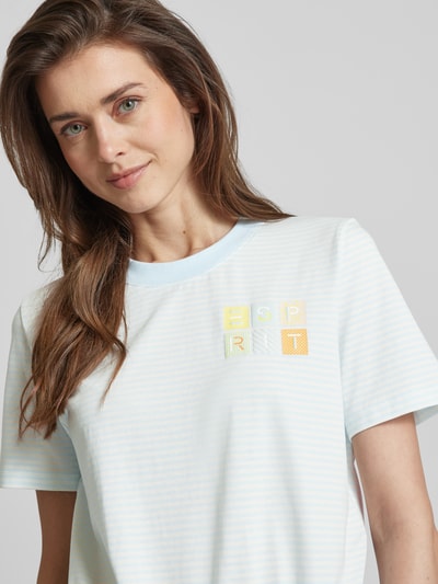 Esprit T-shirt met streepmotief Lichtblauw - 3