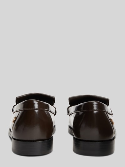 Tommy Hilfiger Loafer aus echtem Leder mit Tasseln Dunkelbraun 5
