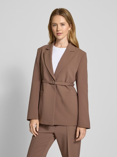 Someday Blazer mit Taillengürtel Modell 'Nadeline' Taupe 4