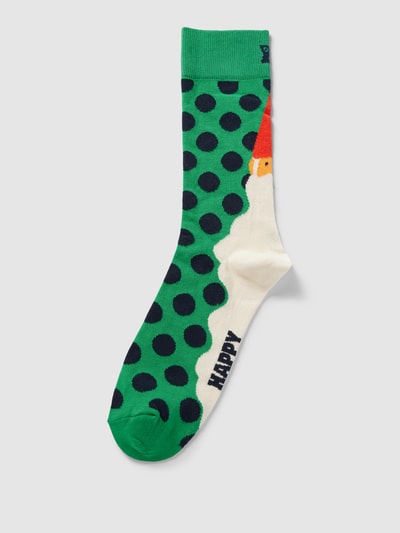 Happy Socks Socken mit Motiv-Print Modell 'Santa s Beard' Gruen 1