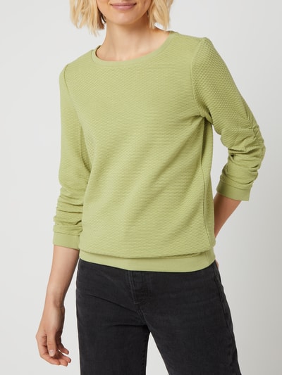 Tom Tailor Denim Sweatshirt mit Wabenstruktur  Grass 4