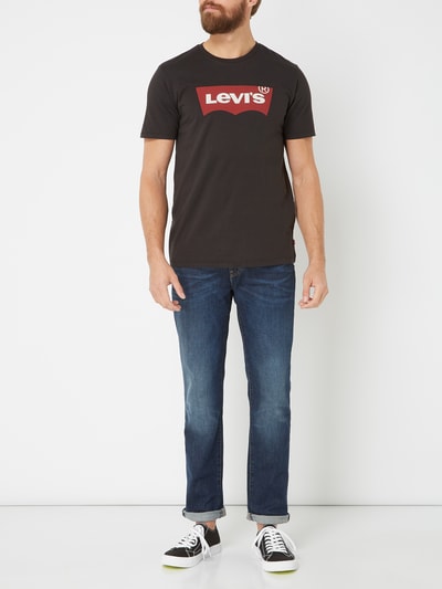 LEVIS T-shirt z nadrukiem z logo w kształcie skrzydła nietoperza  Czarny 1