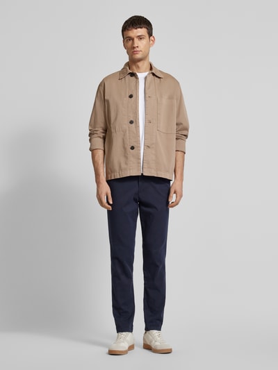 SELECTED HOMME Slim Fit Chino in unifarbenem Design Modell 'NEW Miles' Marine 1