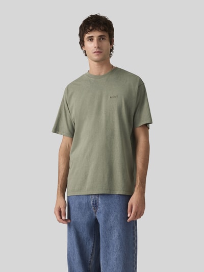 Levi's® damski t-shirt o kroju regular fit z bawełny Khaki 4