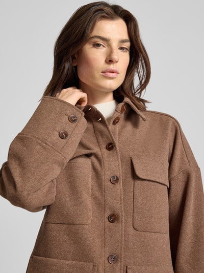 Christian Berg Woman Jack met overhemdkraag en klepzakken Cognac - 3