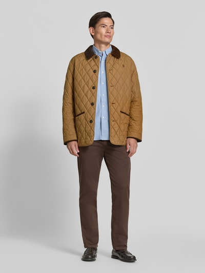 Polo Ralph Lauren Regular fit gewatteerd jack met corduroy platte kraag Middenbruin - 1