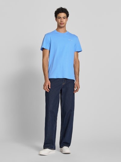 Tommy Jeans Regular Fit T-Shirt aus reiner Baumwolle Hellblau 1