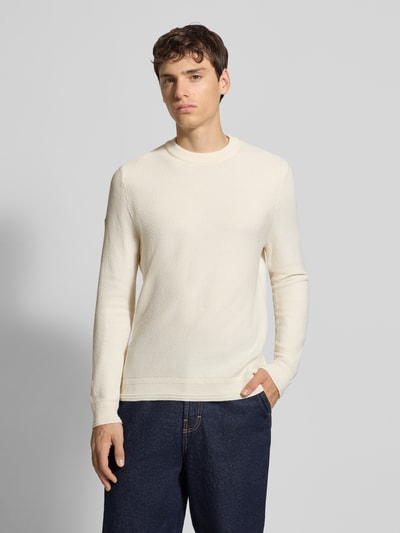 Superdry Sweter z dzianiny z prążkowanymi wykończeniami Złamany biały 4