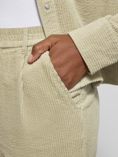 OPUS Corduroy broek met elastische band, model 'Myha soft' Rietgroen - 3