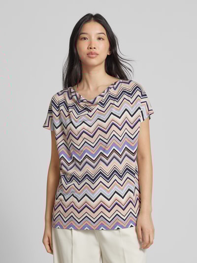 Betty Barclay T-shirt met cascadehals Rosé - 4