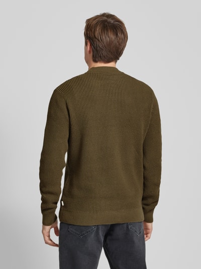 Jack & Jones Premium Strickpullover mit gerippten Abschlüssen Modell 'VIGGO' Oliv 5