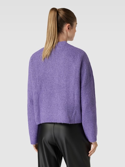 Tom Tailor Denim Strickpullover mit Turtleneck Purple Melange 5