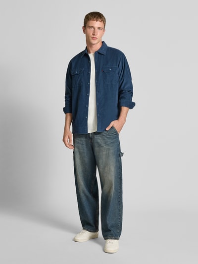 Levi's® Relaxed Fit Freizeithemd mit Kentkragen Modell 'JACKSON WORKER' Marine 1