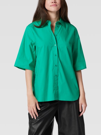 Christian Berg Woman Overhemdblouse met platte kraag Smaragdgroen - 4