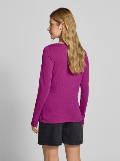 Marc O'Polo Bluzka z długim rękawem o kroju regular fit z mieszanki dżerseju i bawełny Fuksjowy 5