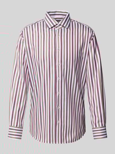 ETERNA Regular fit zakelijk overhemd met knoopsluiting Bordeaux - 2