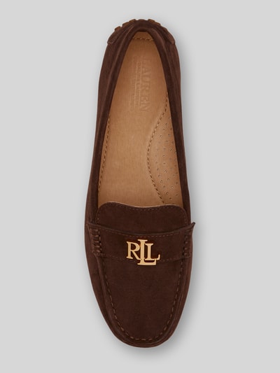 Lauren Ralph Lauren Mocassins van echt schapenleer model 'BARNSBURY' Middenbruin - 3