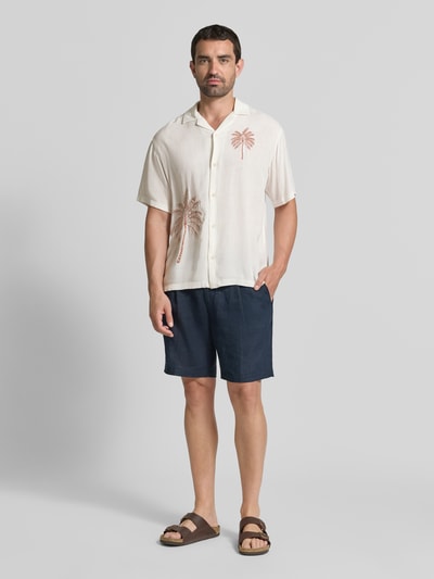 JACK & JONES Premium Koszula casualowa o kroju relaxed fit z wiskozy z haftami Biały 1