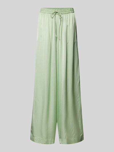 Produktfoto, Regular Fit Wide Leg Hose aus reiner Viskose Modell 'TALIA' von BOSS Orange, Optik: Unifarben, Relaxed-Fit, Satin, Tunnelzug, Elastisch, seitliche Eingrifftaschen
