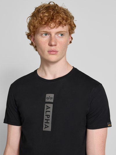 Alpha Industries T-Shirt mit Label-Print Black 3