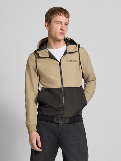 JACK & JONES Jas met capuchon en ritssluiting model 'RUSH' Offwhite - 4